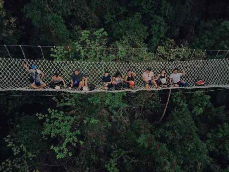 Hanging above the forest at the Masungi Georeserve is a fun activity that's only half an hour from Manila