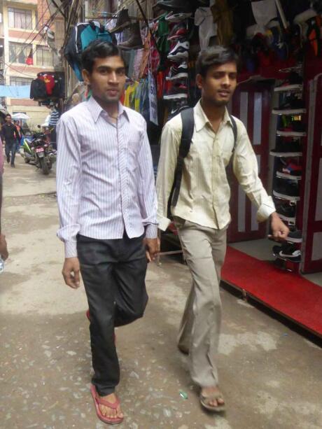 It's common to see straight male friends holding hands in Nepal