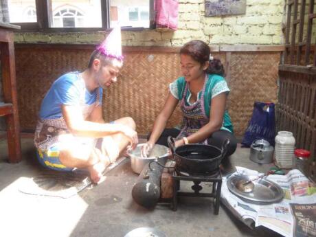 We loved learning how to cook momos and al bhat at a traditional Nepali cooking class in Kathmandu