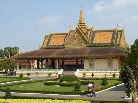 The Royal Palace in Phnom Penh is where the King lives and a site you can visit