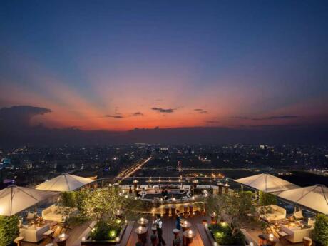 The Sora Skybar is an incredible spot for sunset cocktails in Phnom Penh