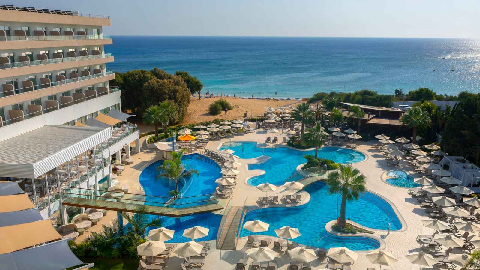 Melissi Beach Hotel and Spa is a fabulous place to stay in Cyprus if you want both beach and pool life