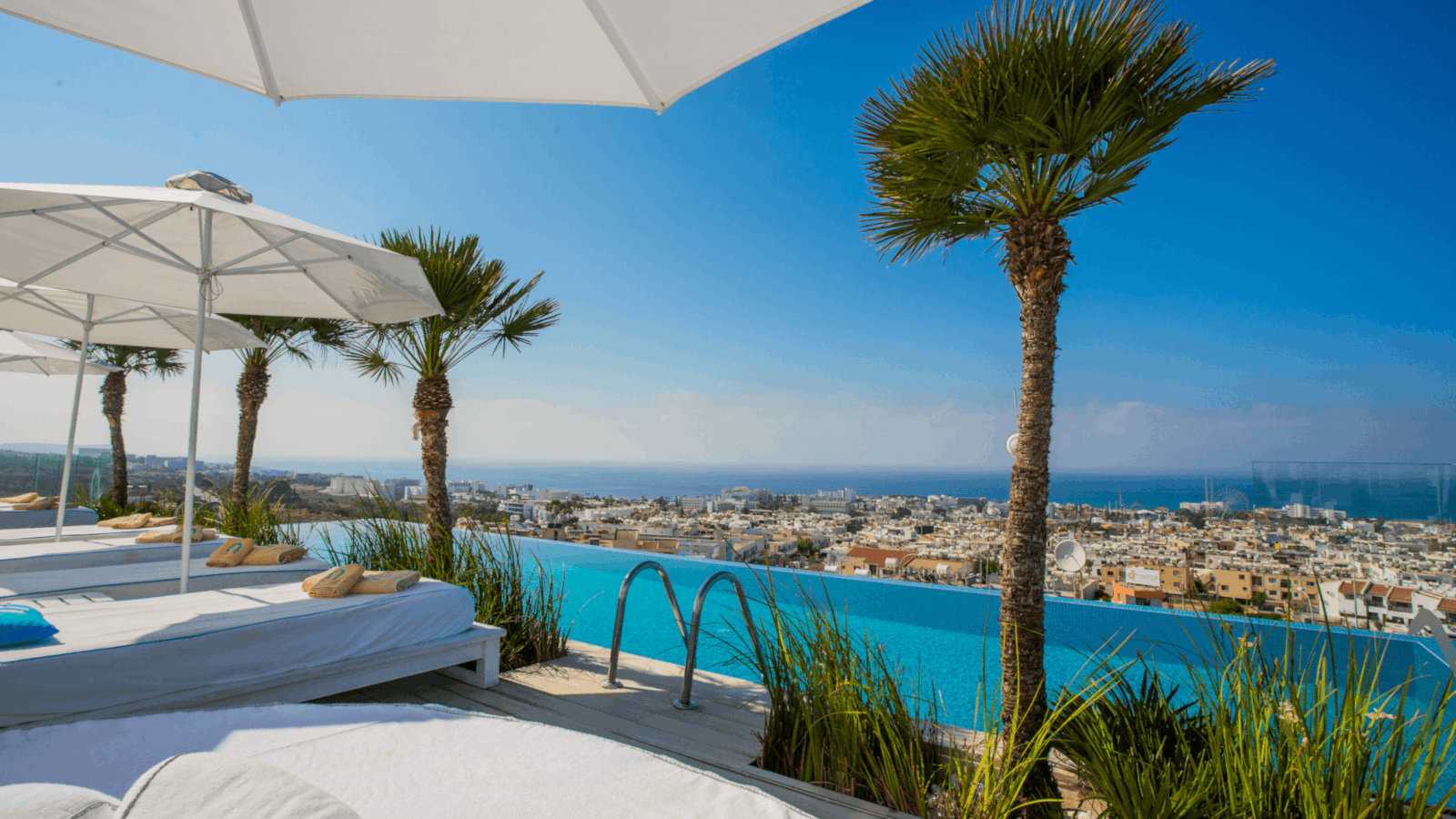 Hotel Napa Suites are adults-only and have some of the best views of Cyprus from the rooftop infinity pool