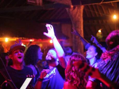 Surfers Bar in Lombok faces the beach and often has live music