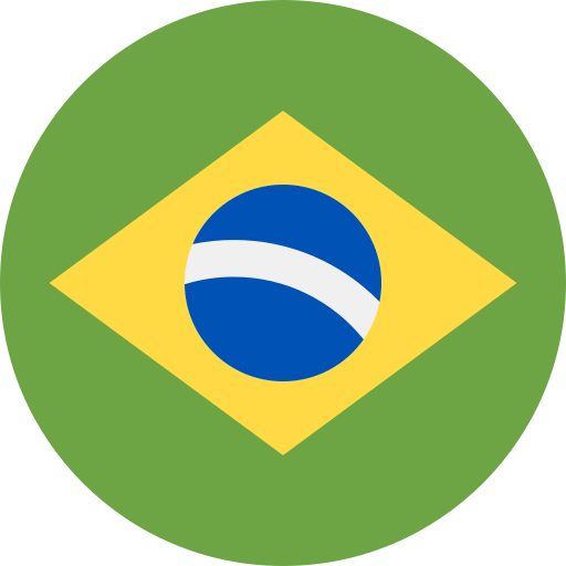 Flag of Brazil with green circle and yellow losange